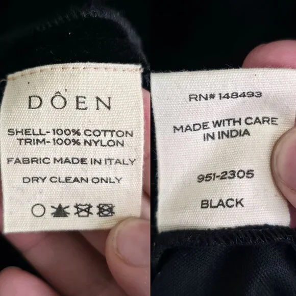 Doen Criselda Midi Dress Black Velvet Polka Dot Puff‎ Sleeve Heirloom Size 00 - Picture 10 of 12